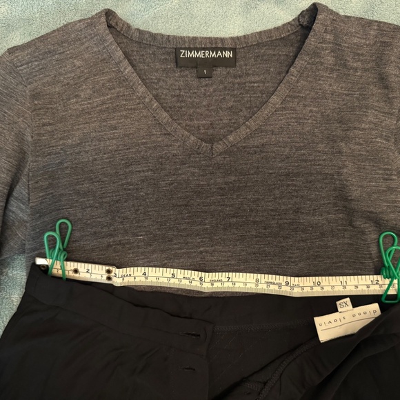 Zimmermann (Australian) - Dark Gray Wool, Long Top/Mini Dress, Size 1 - USA 0-2 - Picture 8 of 10